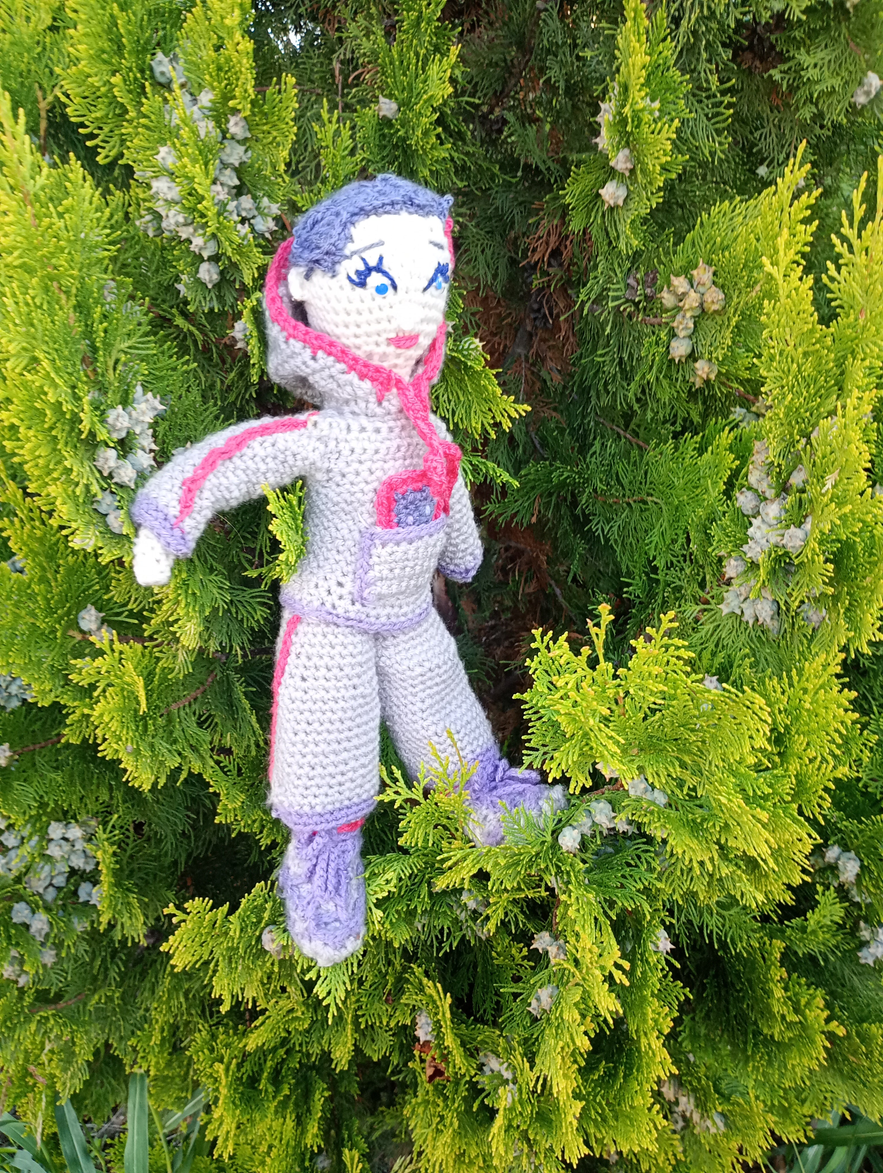 Poupe exsclusive crochet Elon de Groc -Madter of Digital 40cm