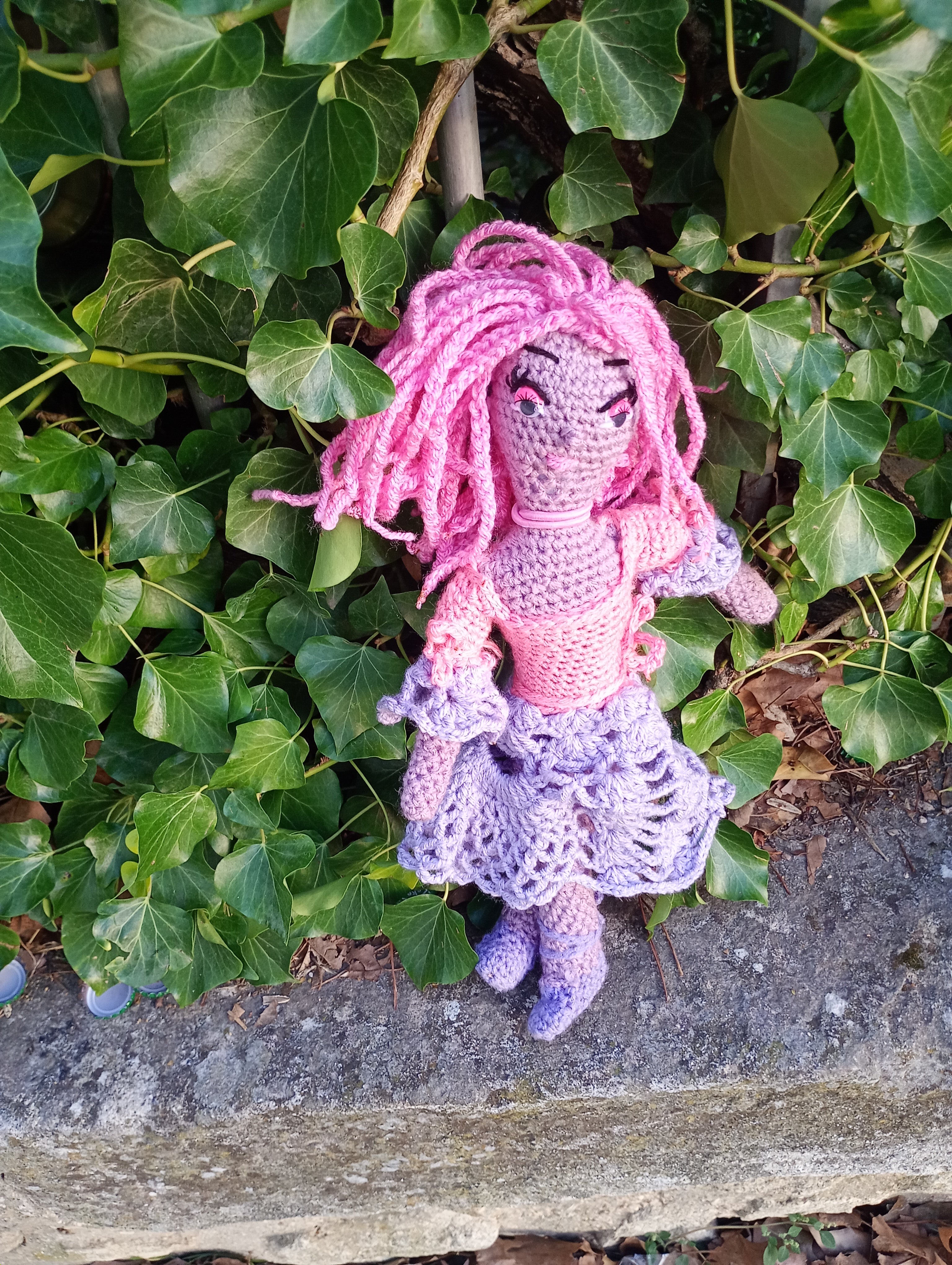 Poupee exsclisive crochet Mafame Toulouse 35cm