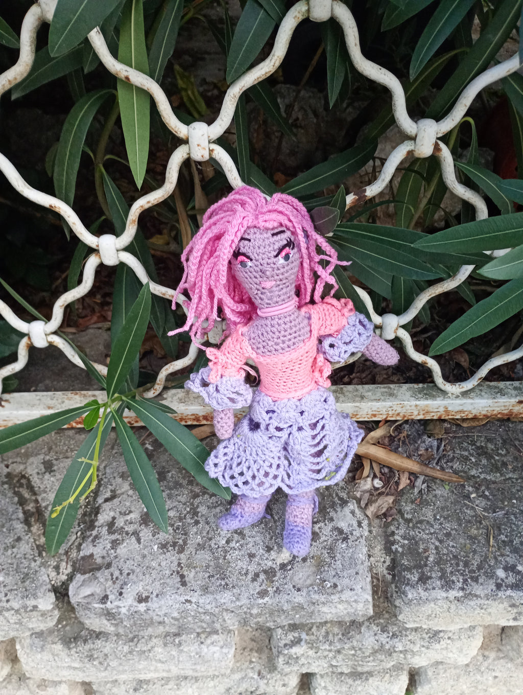 Poupee exsclisive crochet Mafame Toulouse 35cm