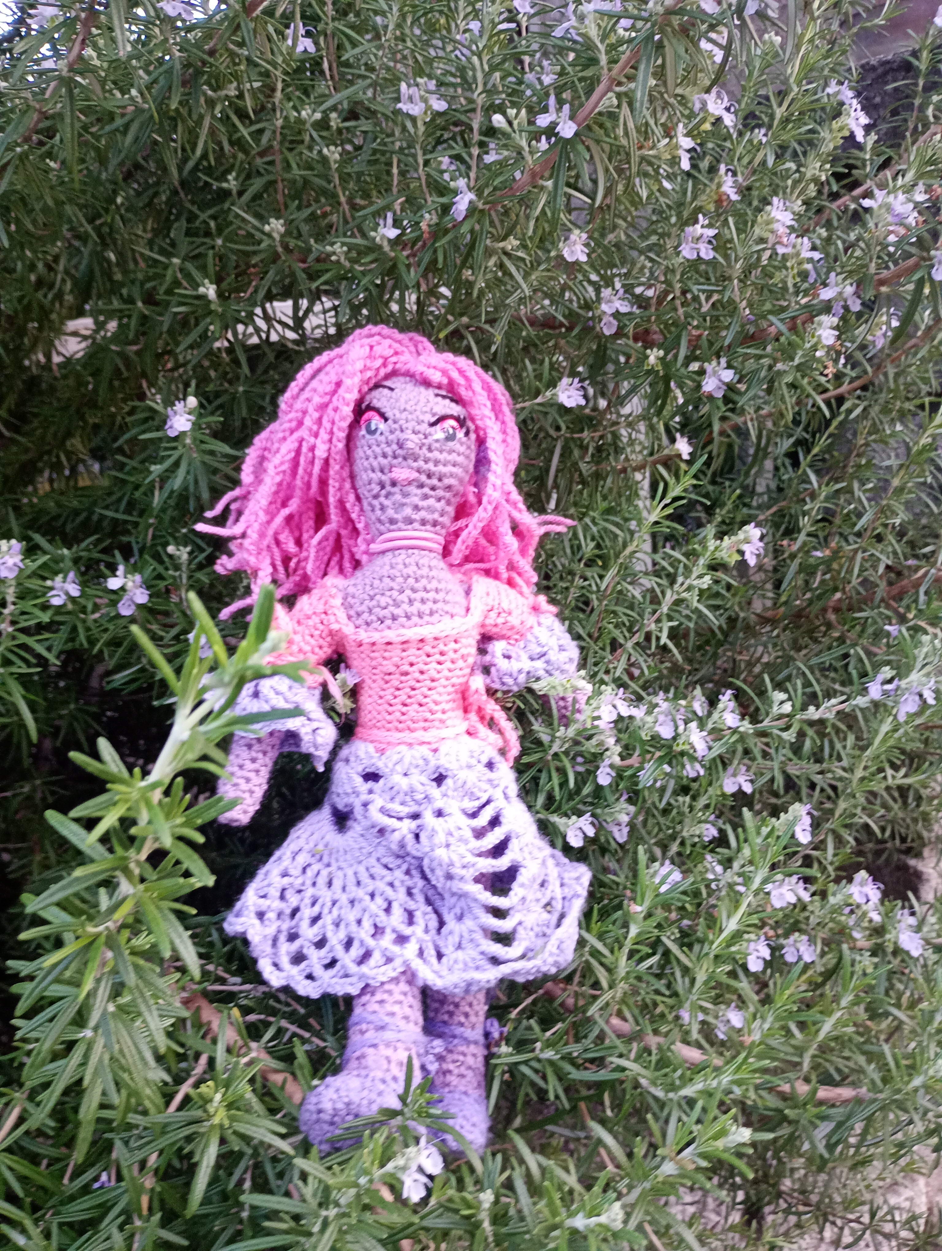 Poupee exsclisive crochet Mafame Toulouse 35cm