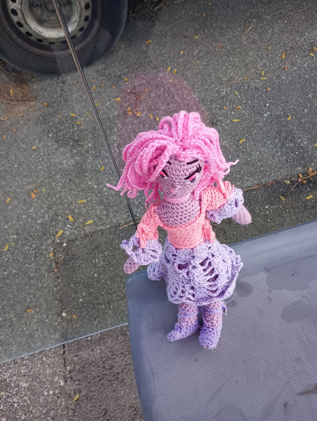 Poupee exsclisive crochet Mafame Toulouse 35cm