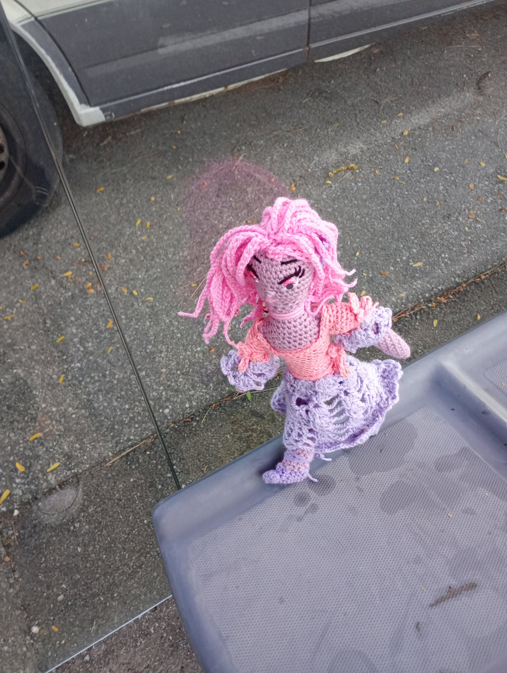 Poupee exsclisive crochet Mafame Toulouse 35cm