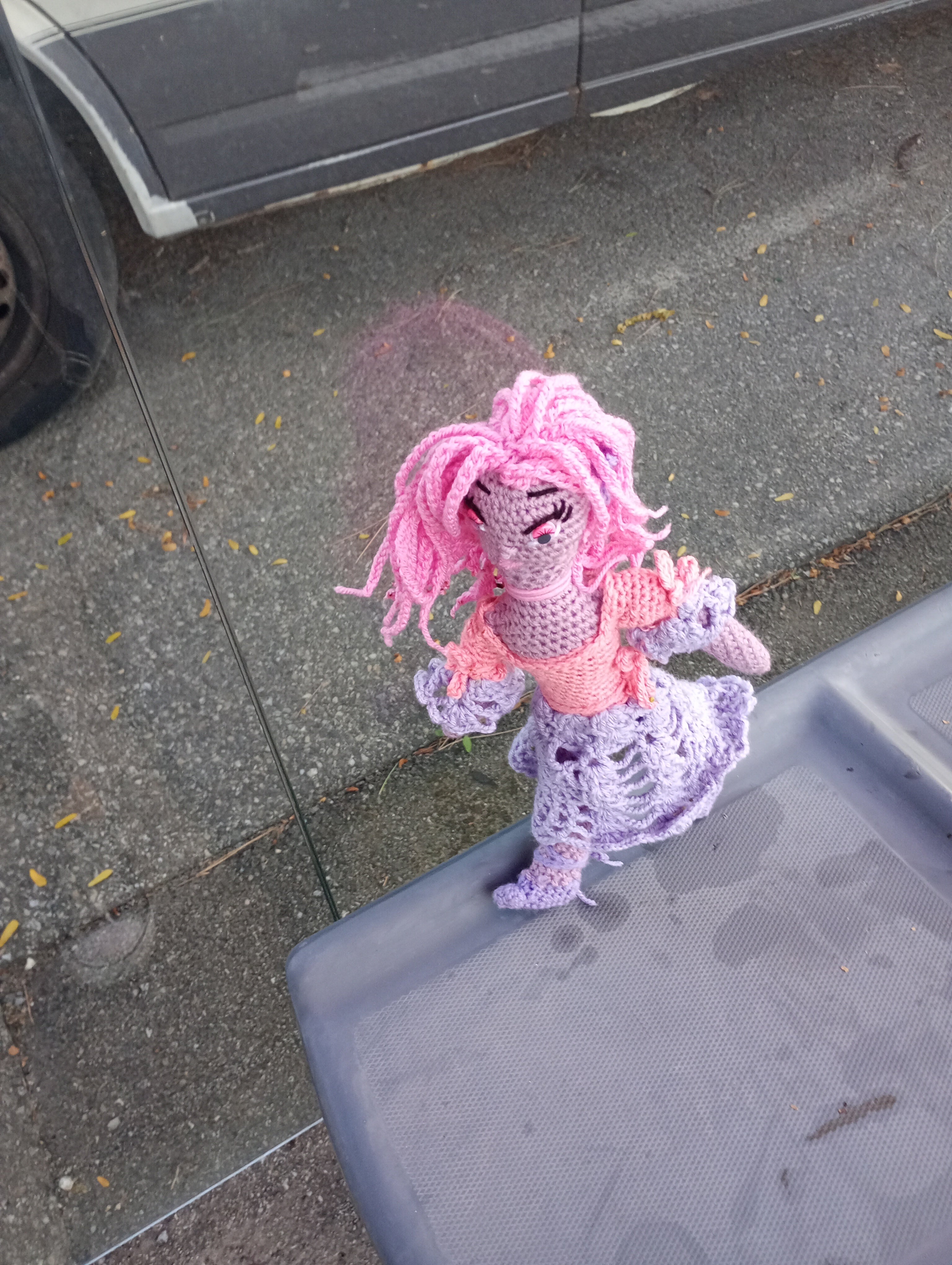 Poupee exsclisive crochet Mafame Toulouse 35cm