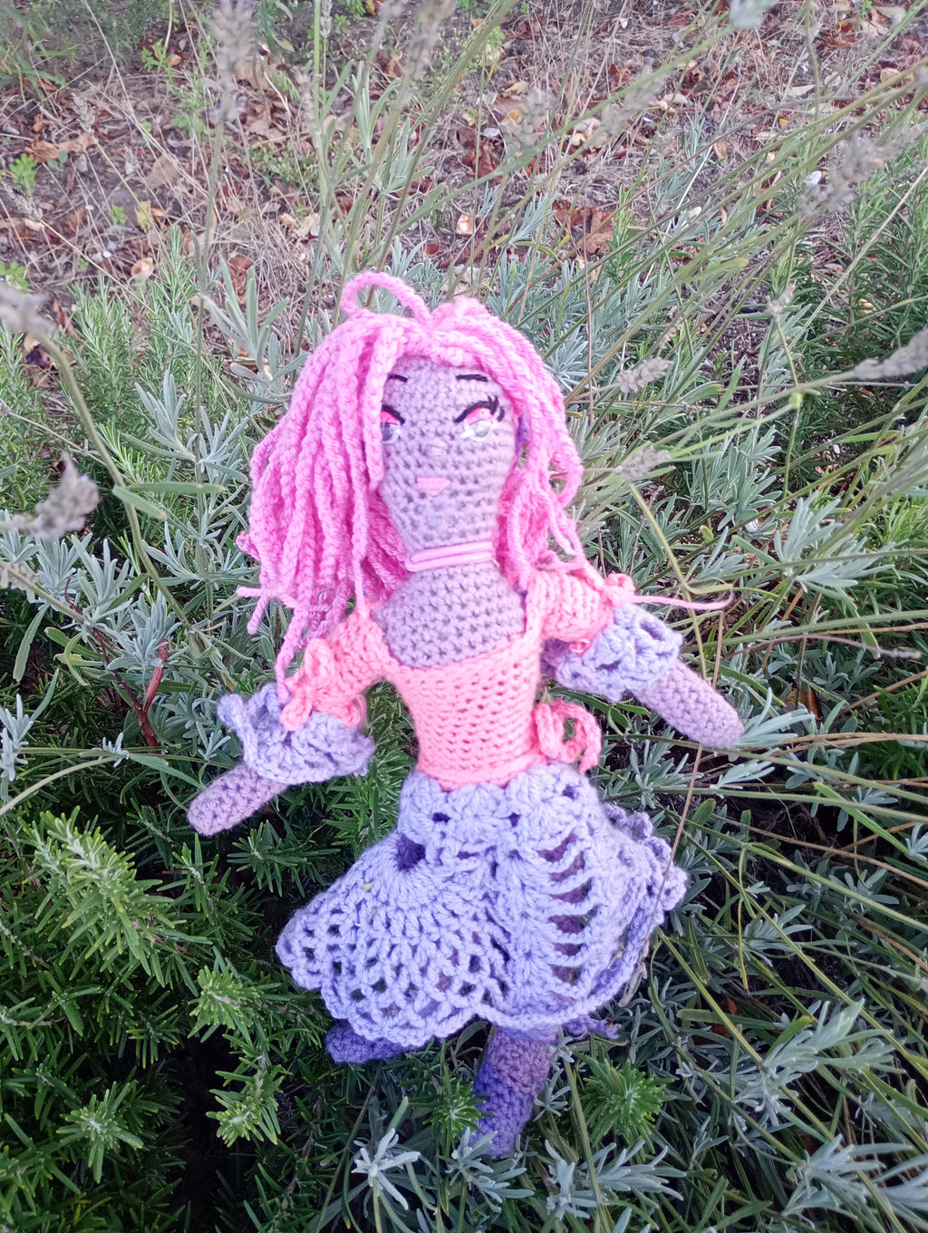 Poupee exsclisive crochet Mafame Toulouse 35cm