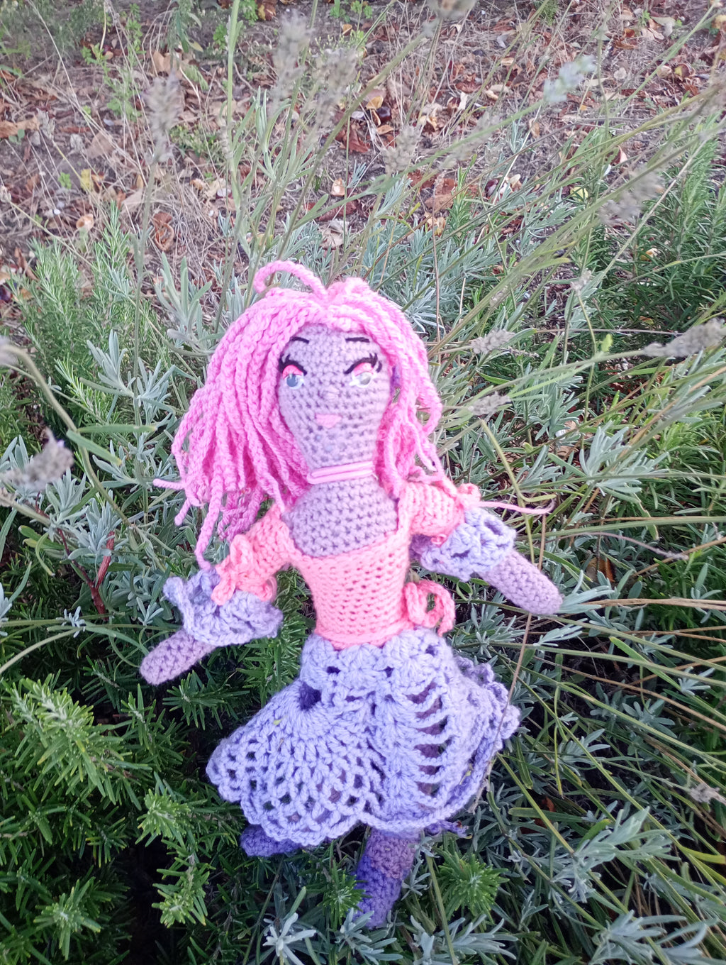 Poupee exsclisive crochet Mafame Toulouse 35cm