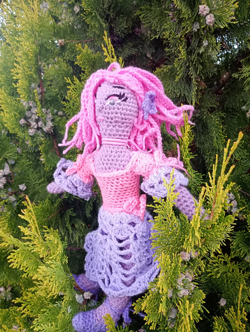 Poupee exsclisive crochet Mafame Toulouse 35cm