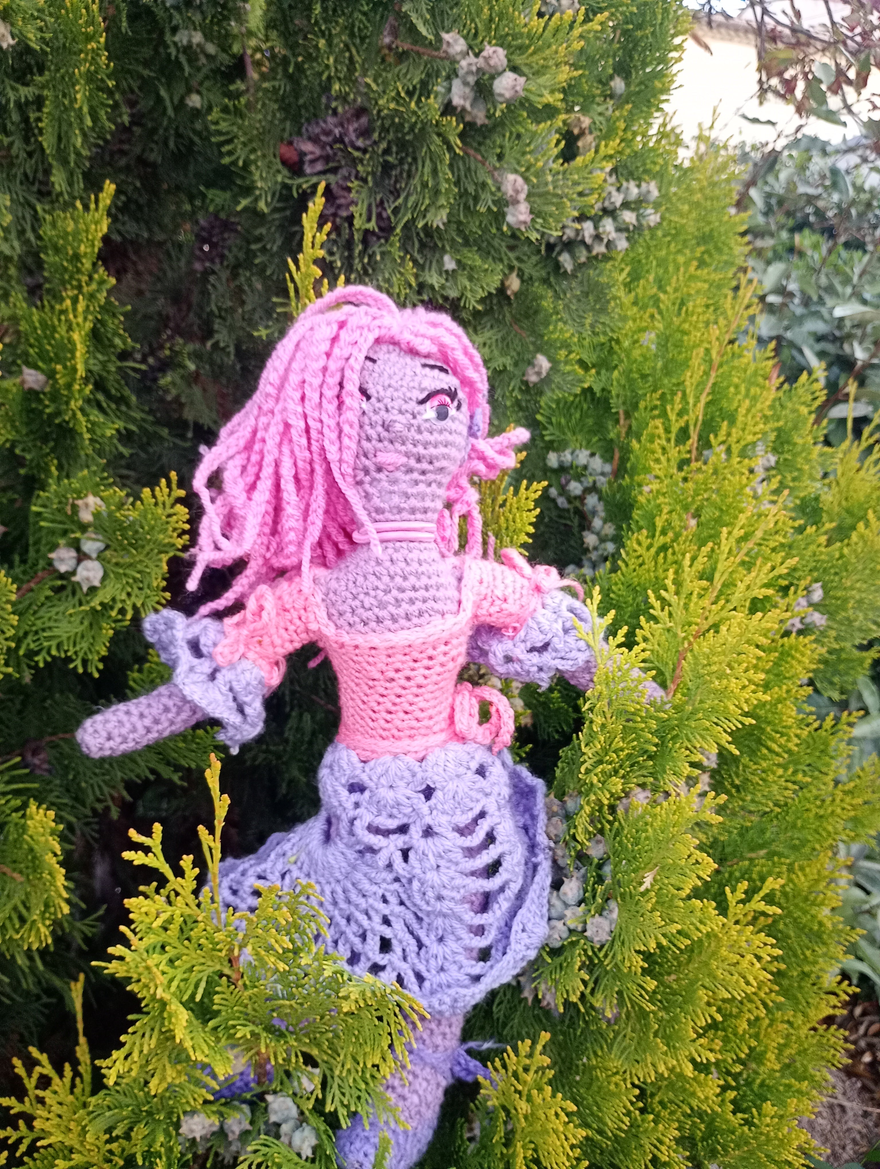 Poupee exsclisive crochet Mafame Toulouse 35cm