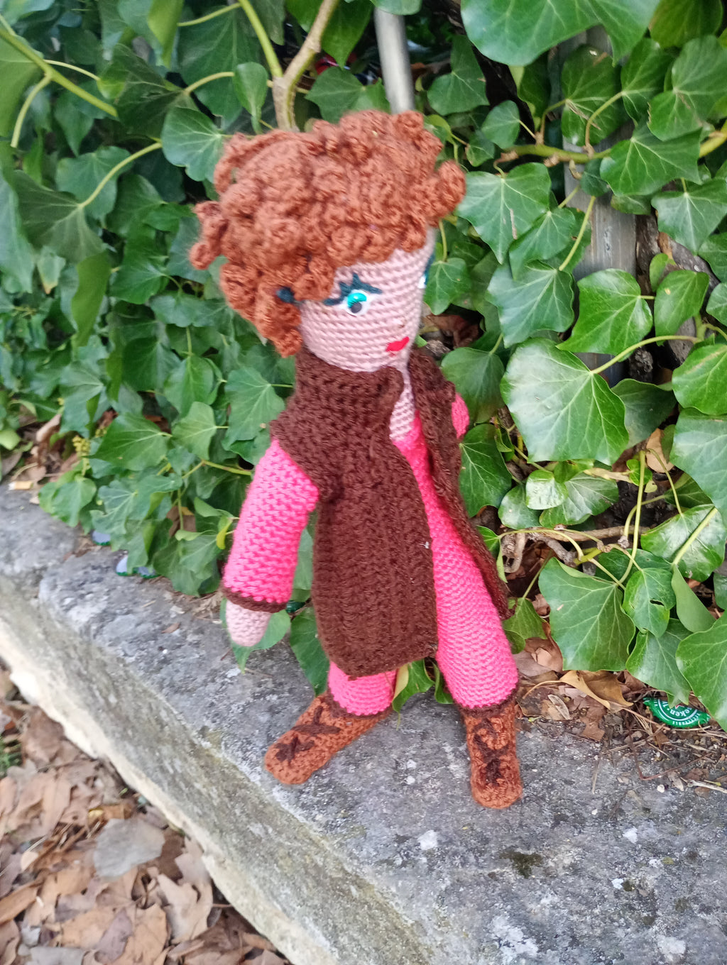 Poupe exsclusive crochet Orys  the guardian of craft and gortune 35cm