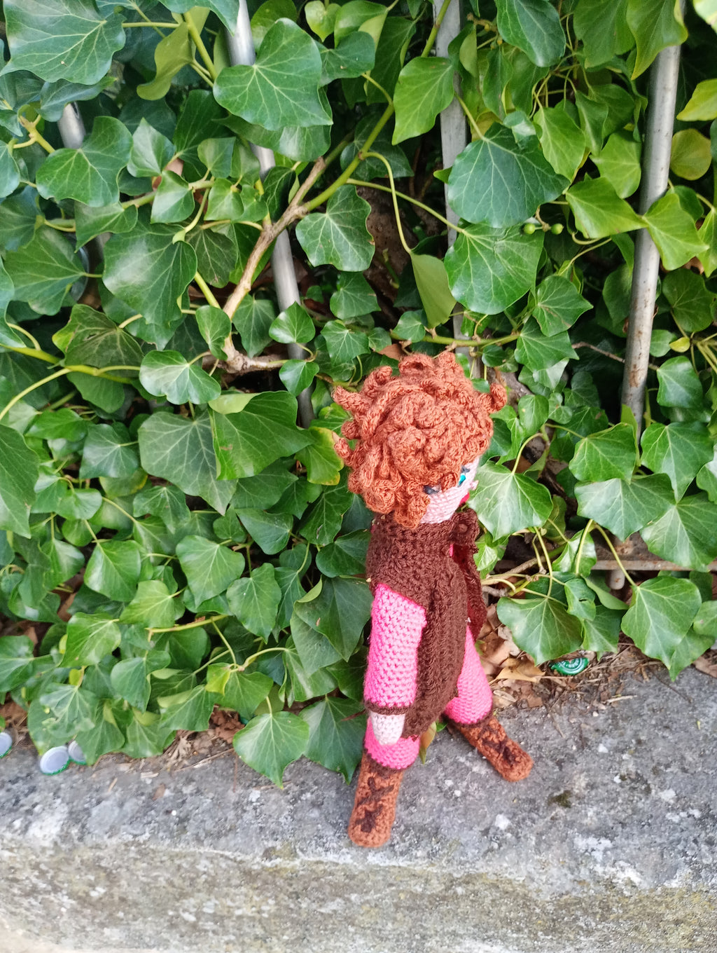 Poupe exsclusive crochet Orys  the guardian of craft and gortune 35cm