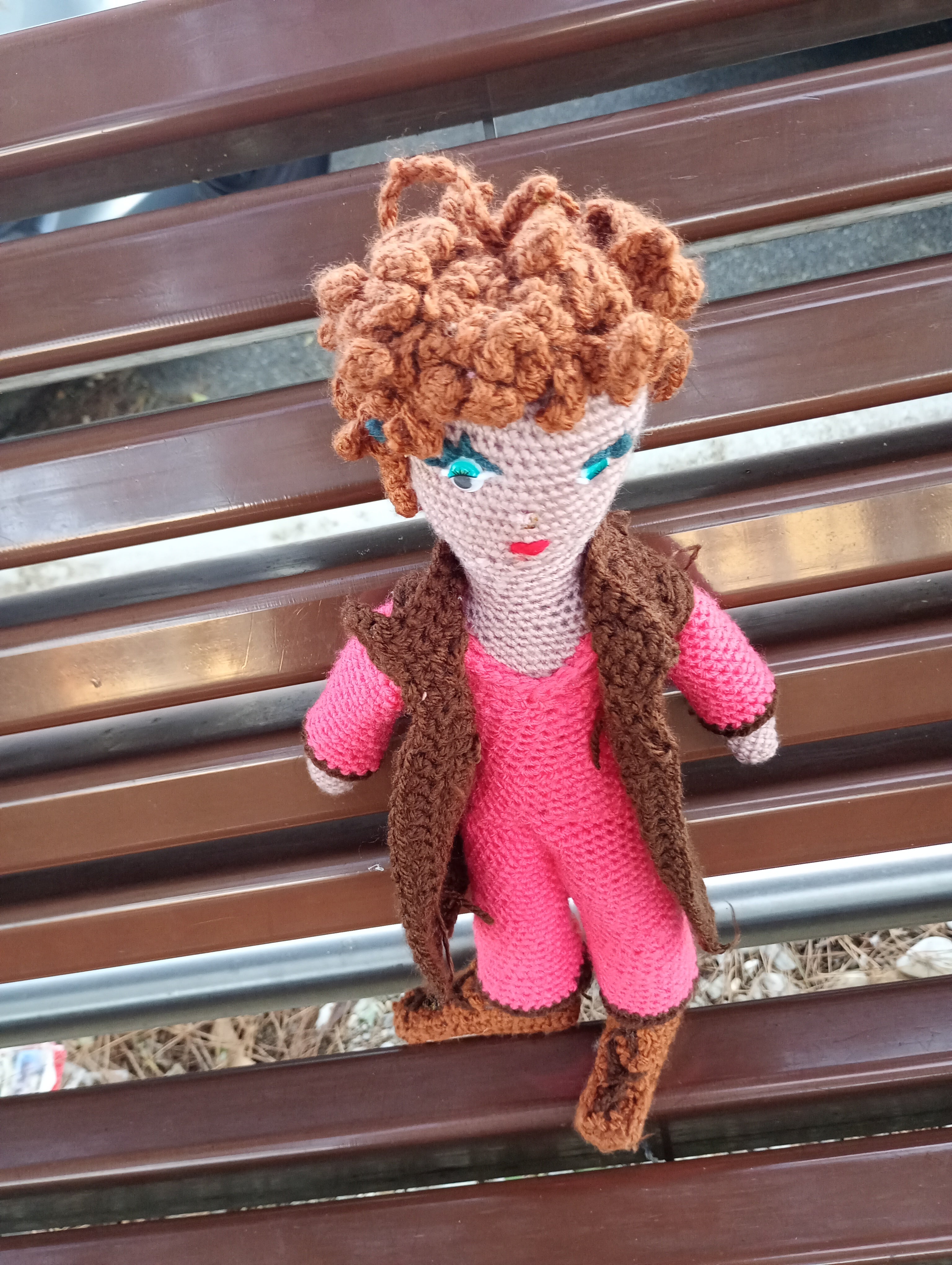 Poupe exsclusive crochet Orys  the guardian of craft and gortune 35cm