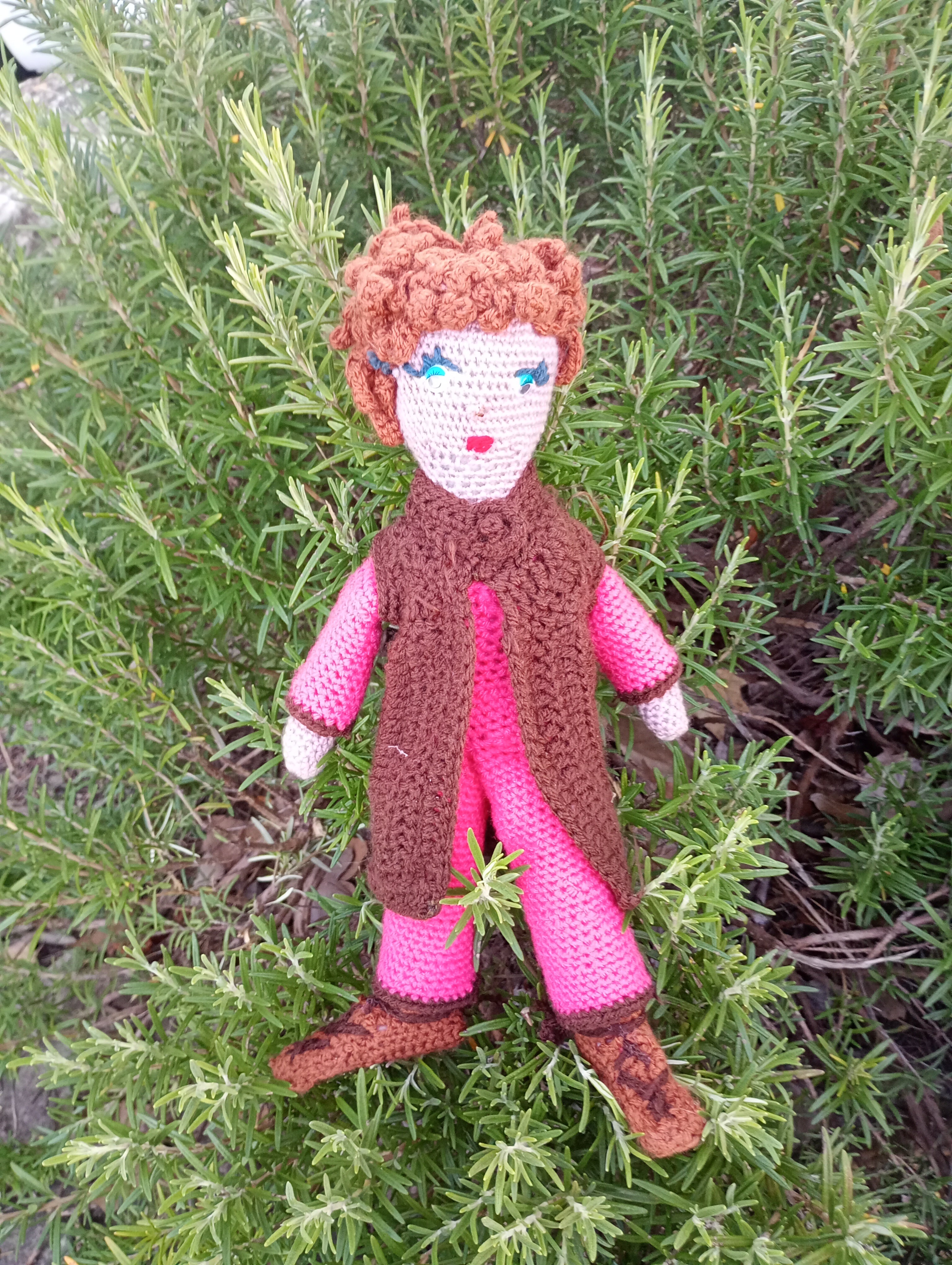 Poupe exsclusive crochet Orys  the guardian of craft and gortune 35cm