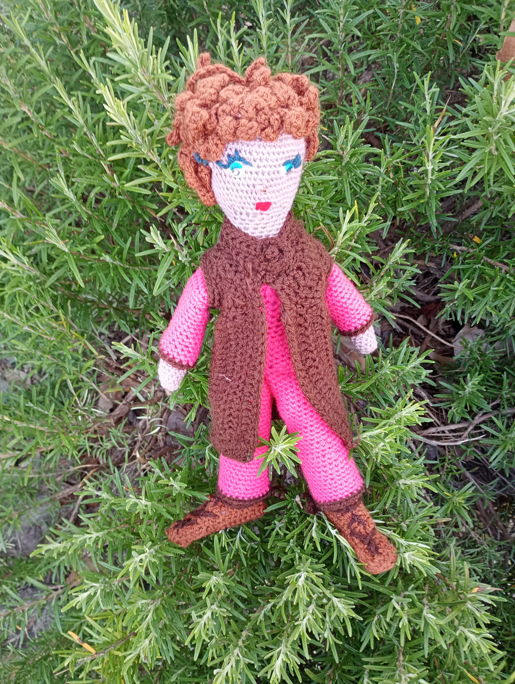 Poupe exsclusive crochet Orys  the guardian of craft and gortune 35cm