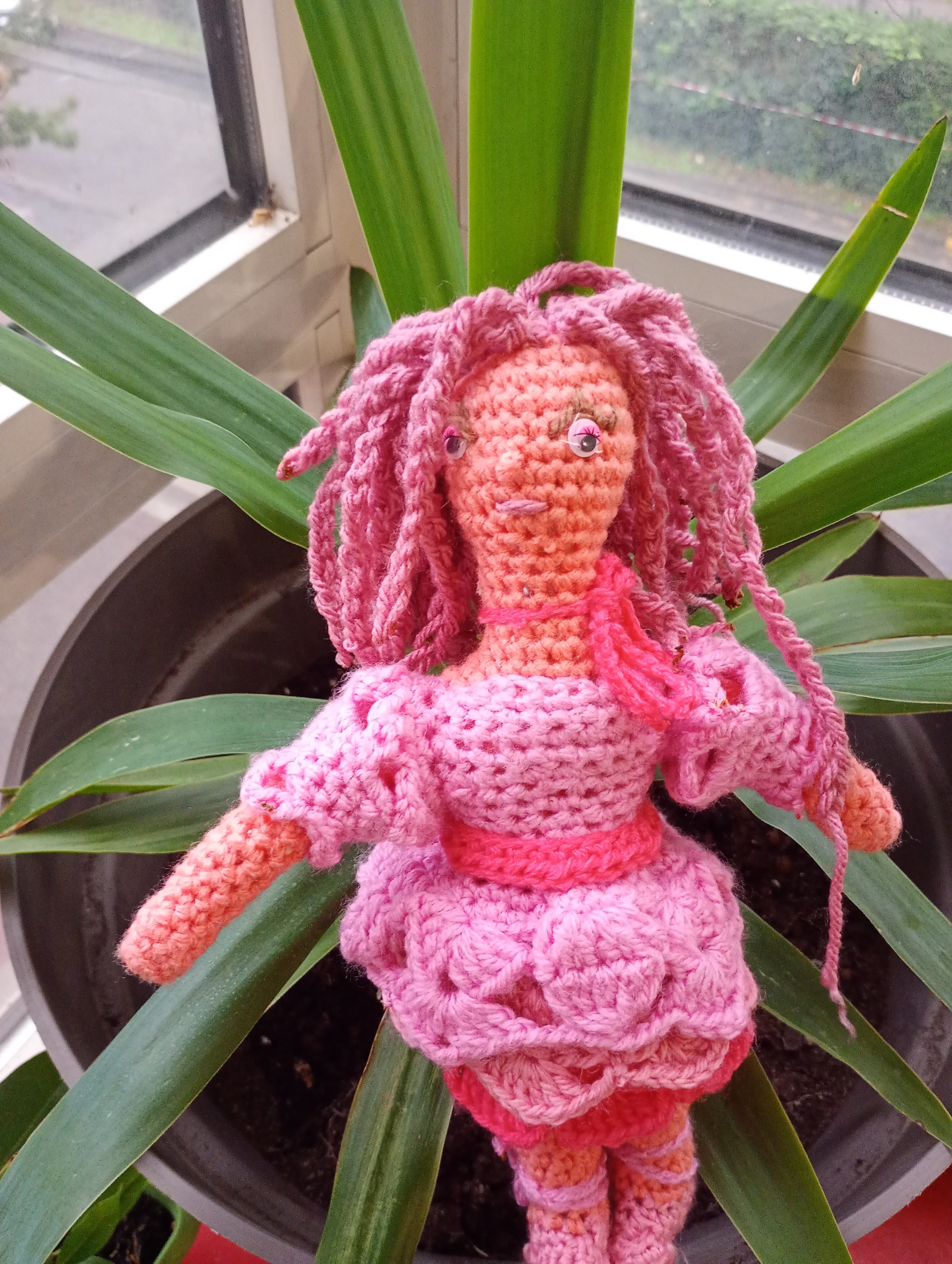 Poupe ecsclusive crochet Fairy of Virtue Kindness 25cm