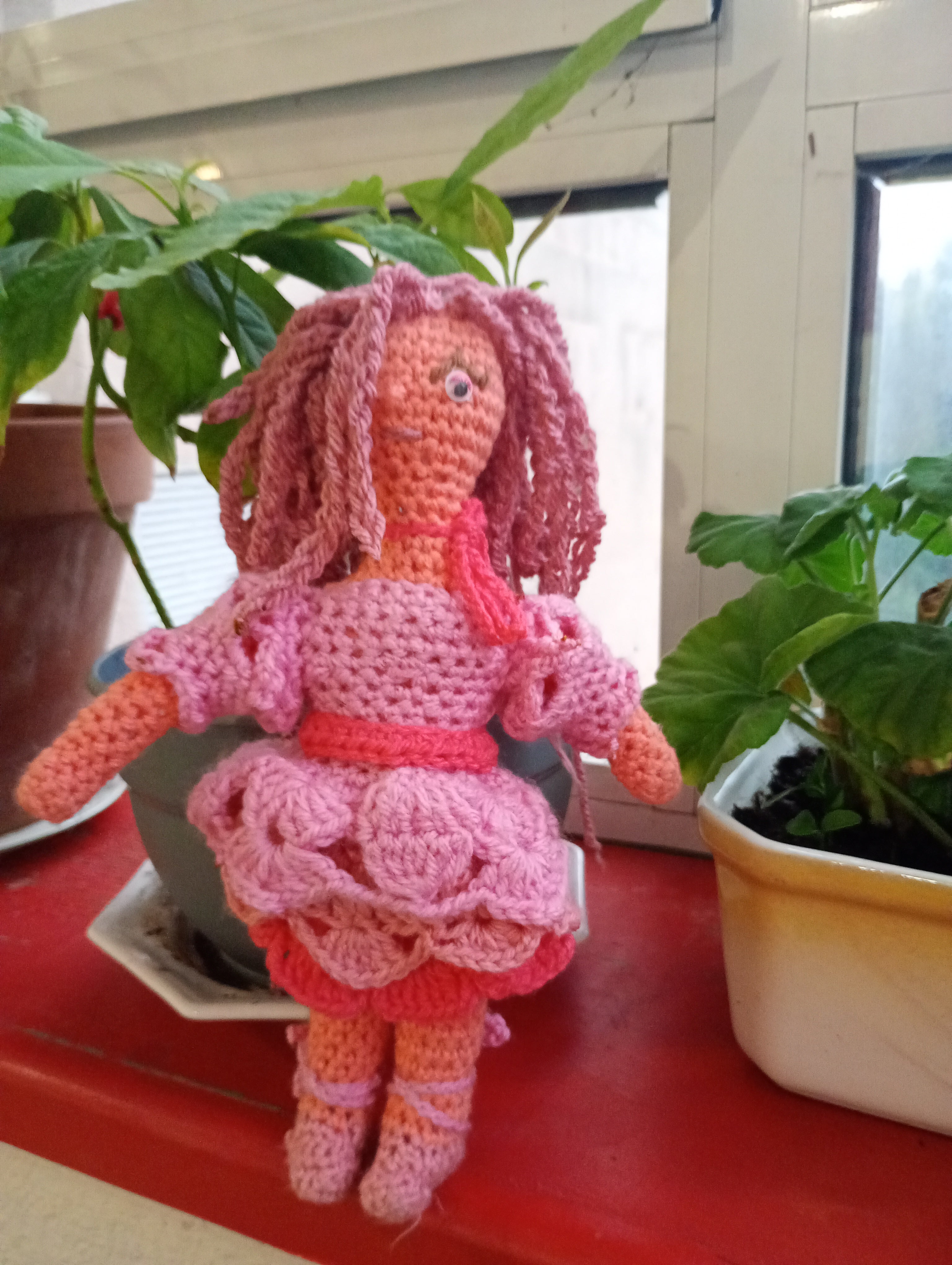 Poupe ecsclusive crochet Fairy of Virtue Kindness 25cm