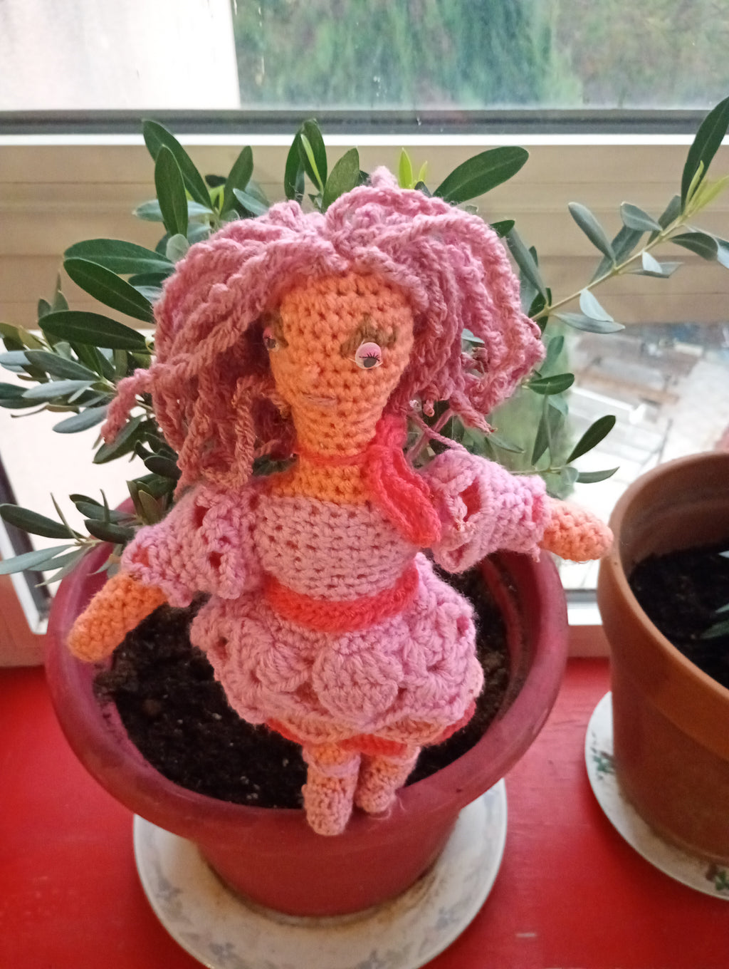 Poupe ecsclusive crochet Fairy of Virtue Kindness 25cm