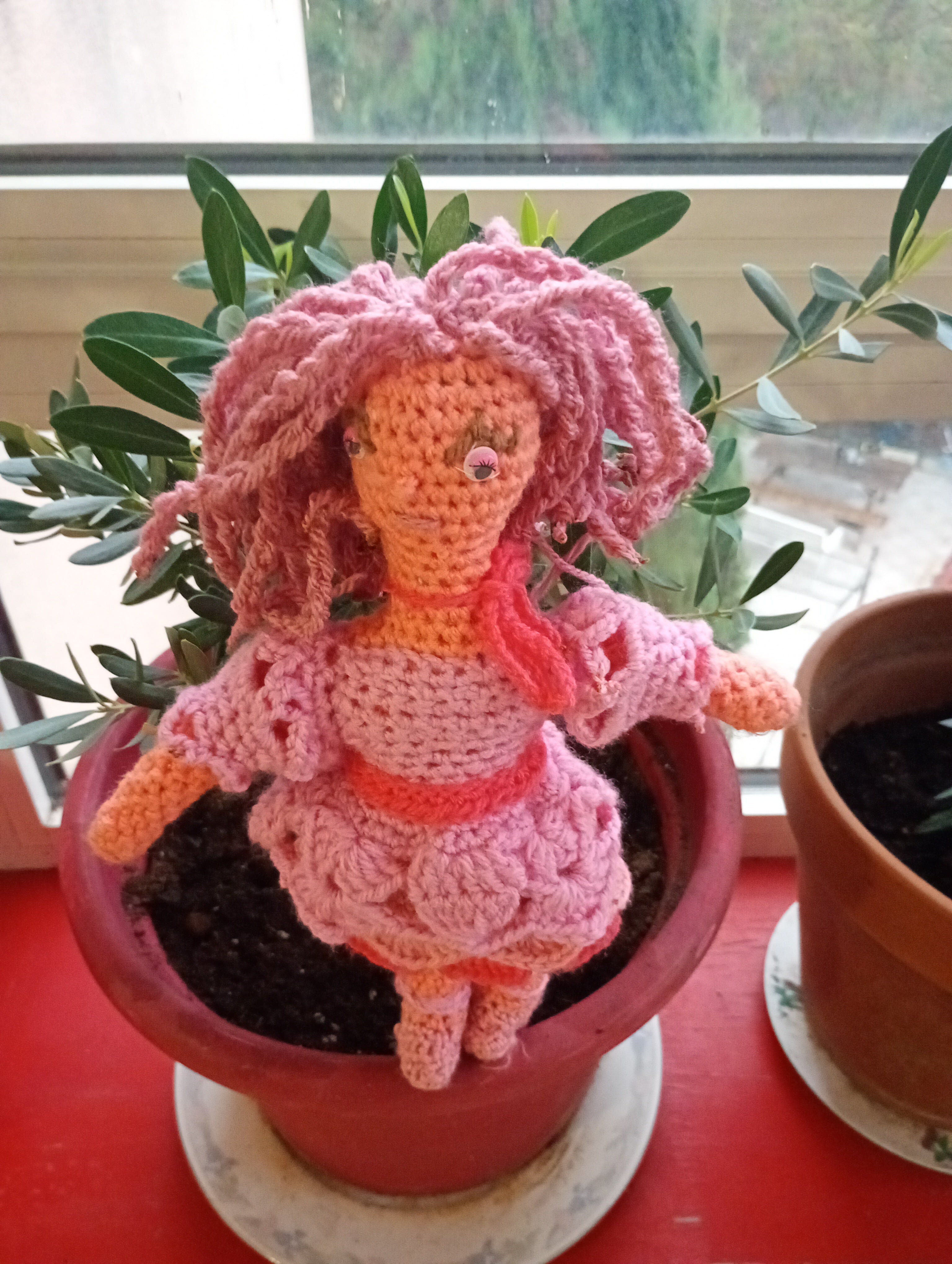 Poupe ecsclusive crochet Fairy of Virtue Kindness 25cm