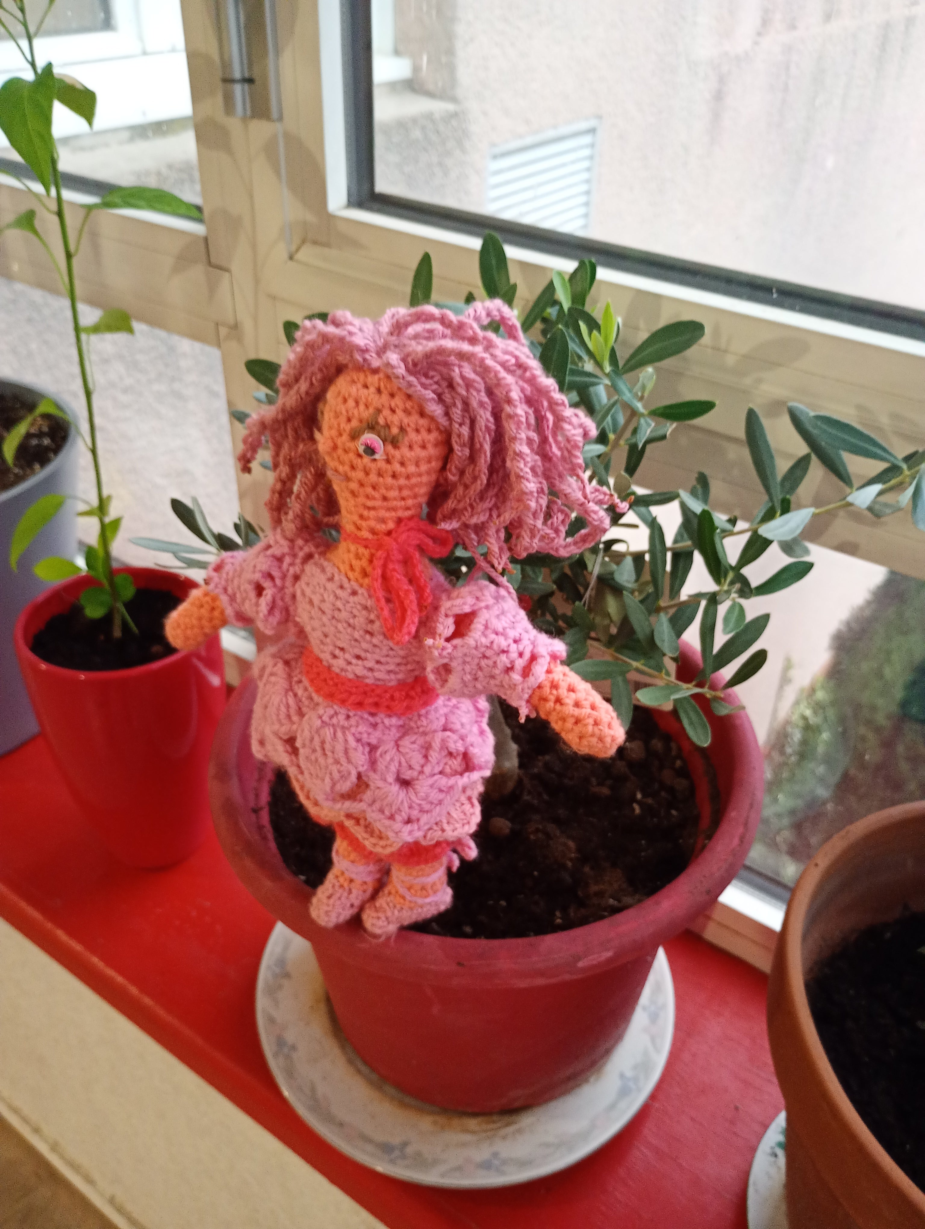 Poupe ecsclusive crochet Fairy of Virtue Kindness 25cm