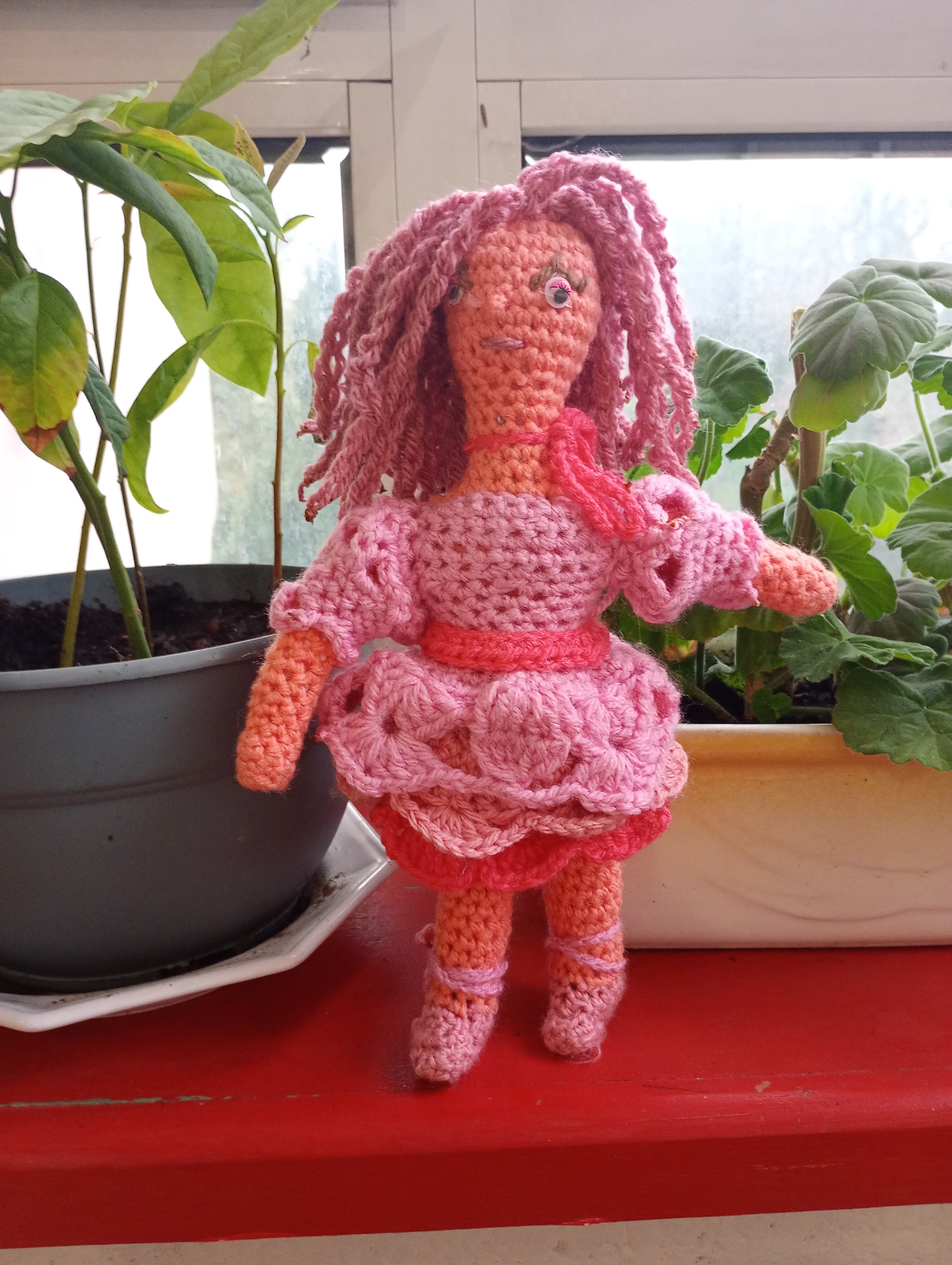 Poupe ecsclusive crochet Fairy of Virtue Kindness 25cm