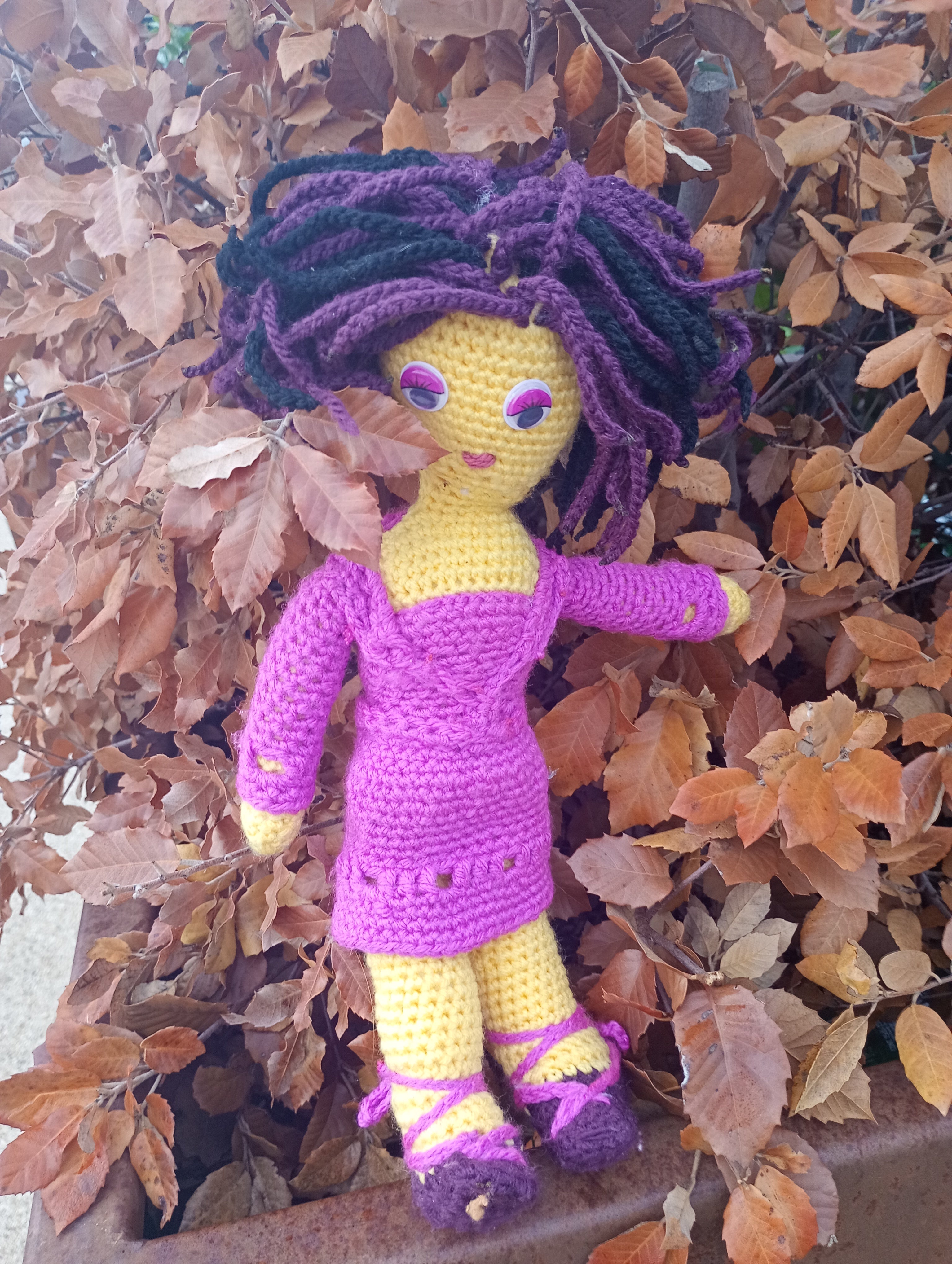 Poupe crochet Madame President 50cm