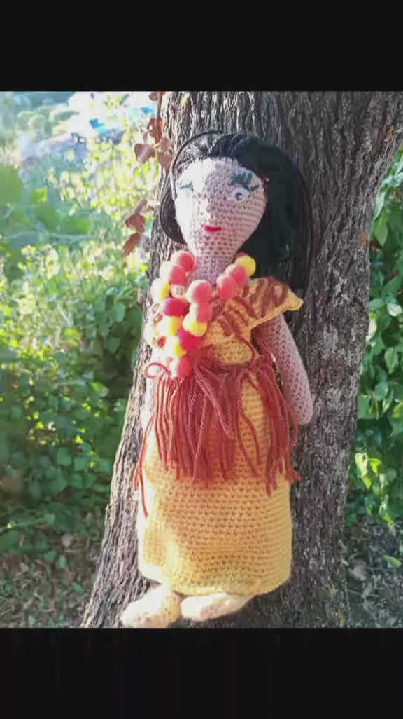 Poupe exsclusive crochet Beteginia Polynesia 55cm