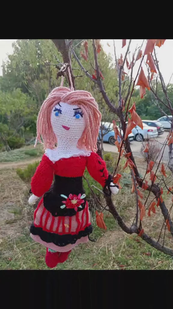 Poupe exsclusive crochet Contsse d'Azur mafame Nicr 55cm